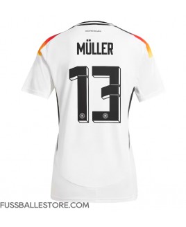 Günstige Deutschland Thomas Muller #13 Heimtrikot Damen EM 2024 Kurzarm
